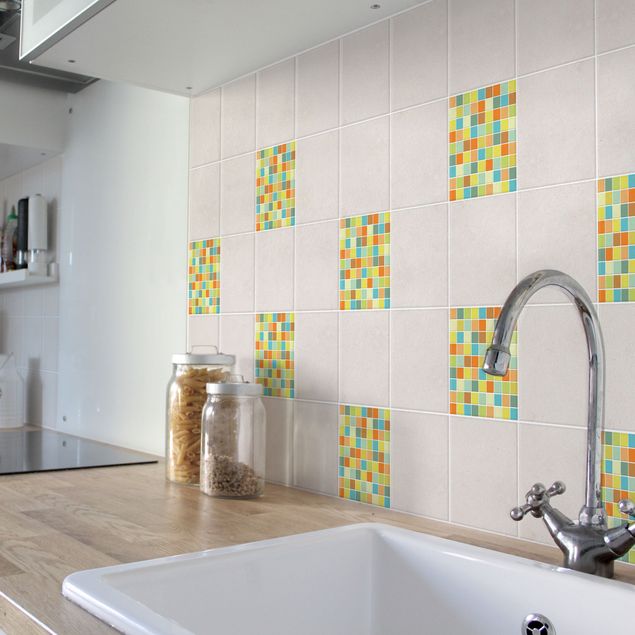 Kakel klistermärken mönster Mosaic Tiles Summer Set
