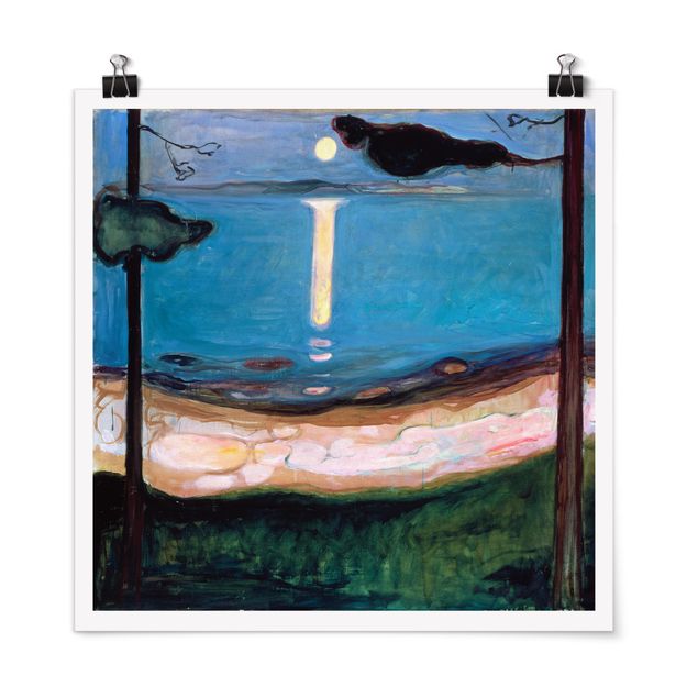 Konststilar Post Impressionism Edvard Munch - Moon Night
