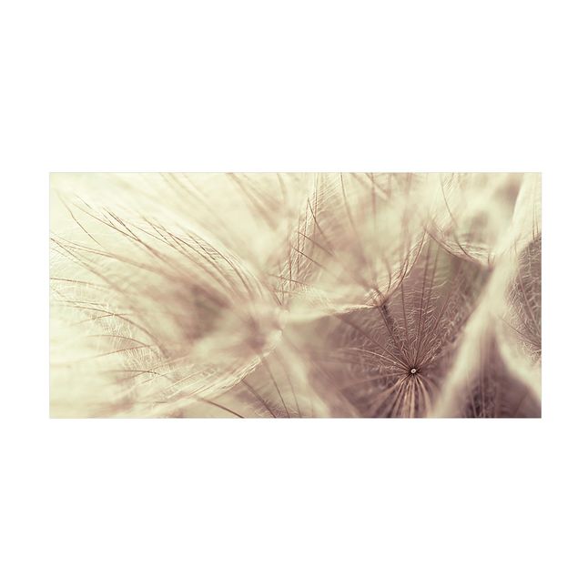 matta med blommor Detailed Dandelion Macro Shot With Vintage Blur Effect