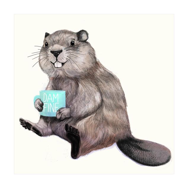 matsal matta Illustration Beaver Wit Coffee Mug