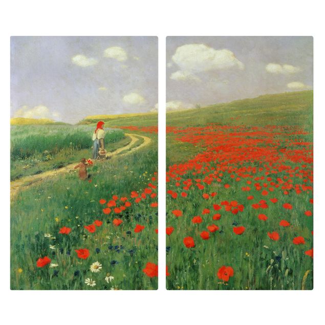 Spistäckplattor Pál Szinyei-Merse - Summer Landscape With A Blossoming Poppy
