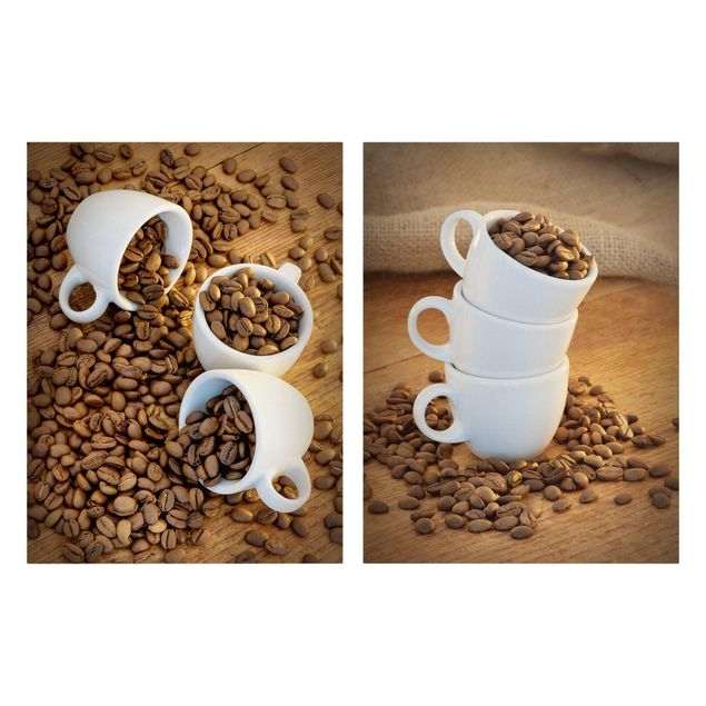 Tavlor 3 espresso cups with coffee beans