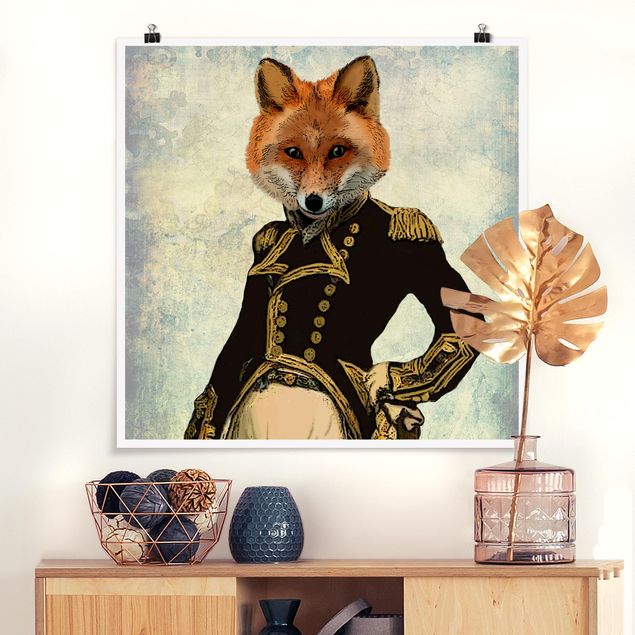 Posters vintage Animal Portrait - Fox Admiral
