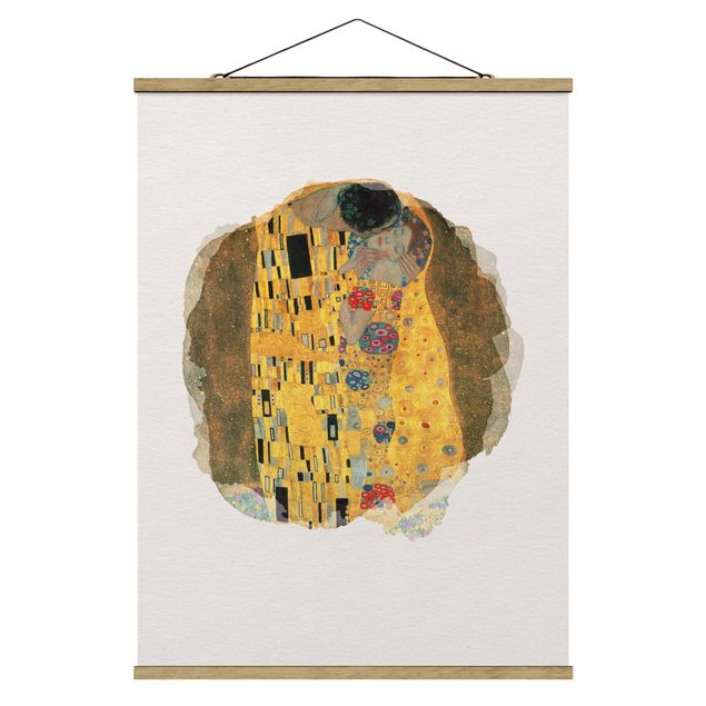 Konststilar WaterColours - Gustav Klimt - The Kiss
