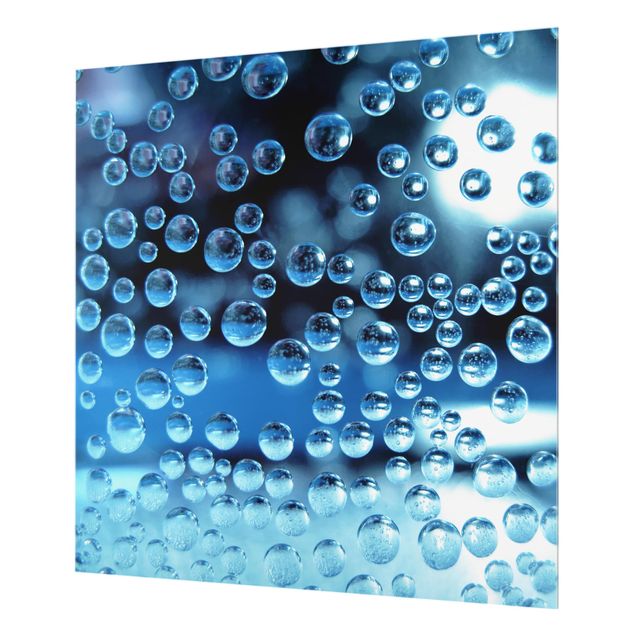 Glas Spritzschutz - Dark Bubbles - Quadrat - 1:1