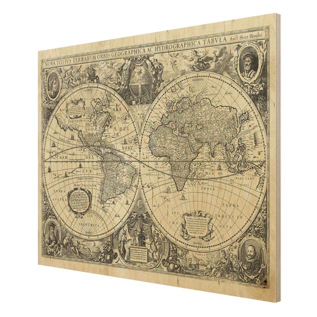 Tavlor Vintage World Map Antique Illustration