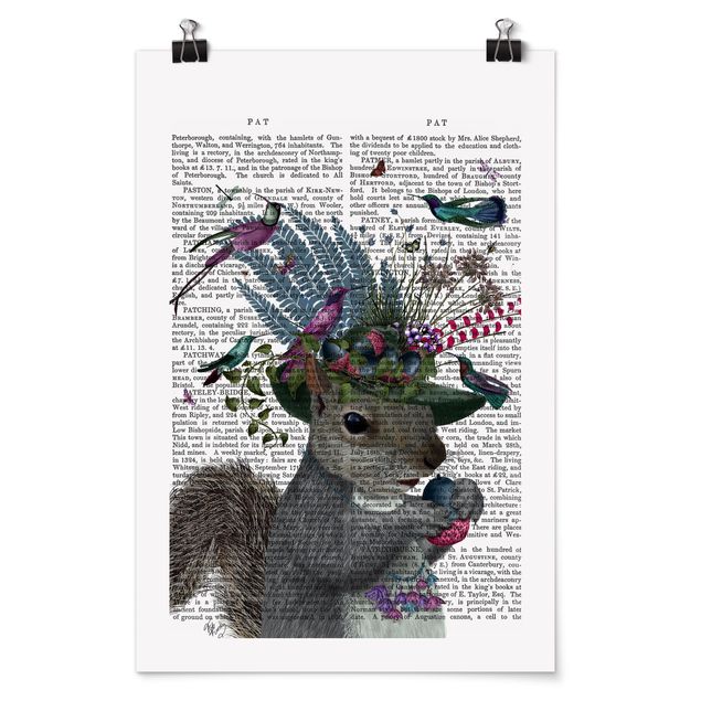 Tavlor ordspråk Fowler - Squirrel With Acorns
