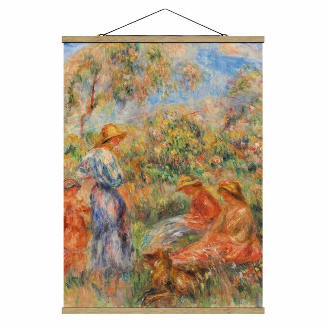 Konststilar Auguste Renoir - Three Women and Child in a Landscape