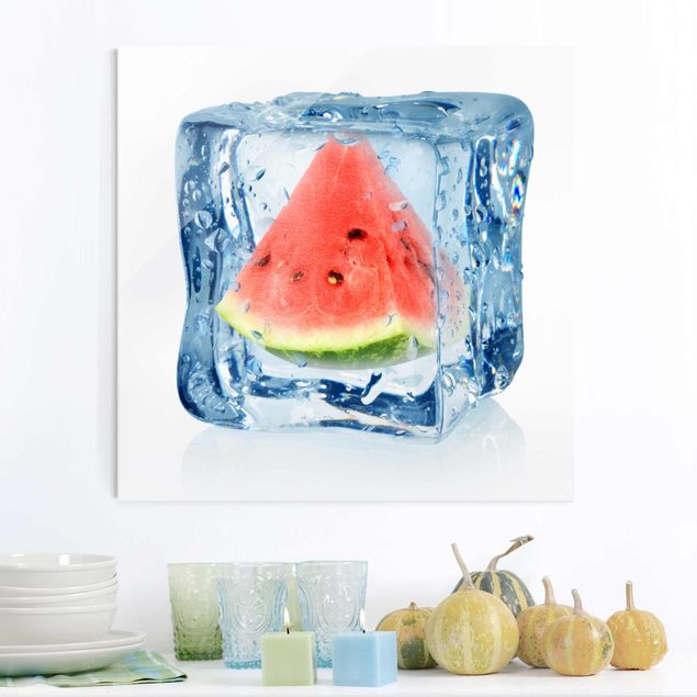 Kök dekoration Melon In Ice Cube