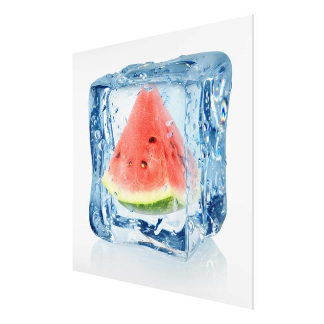 Magnettafel Glas Melon In Ice Cube