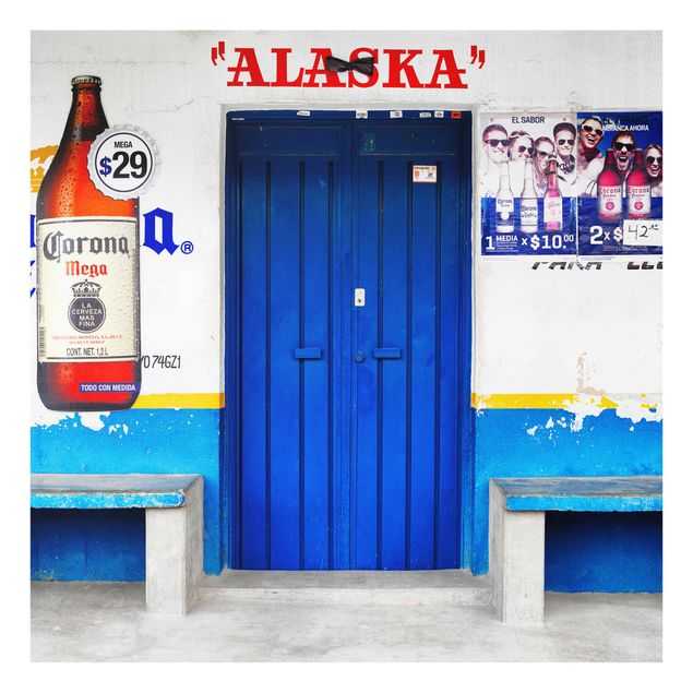 Glastavlor arkitektur och skyline Alaska Blue Bar