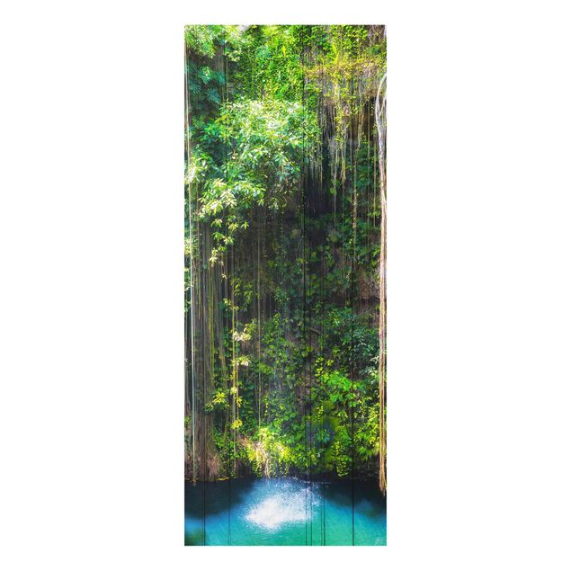 Glastavlor landskap Hanging Roots Of Ik-Kil Cenote