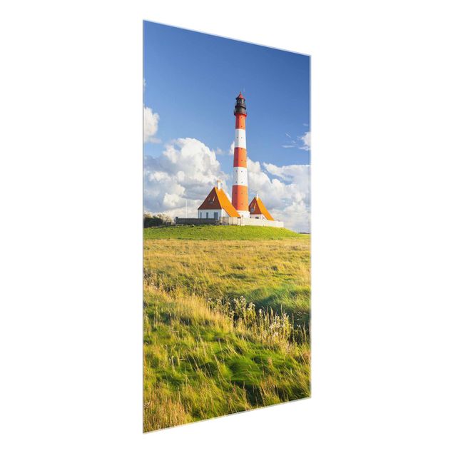 Glastavlor landskap Lighthouse In Schleswig-Holstein