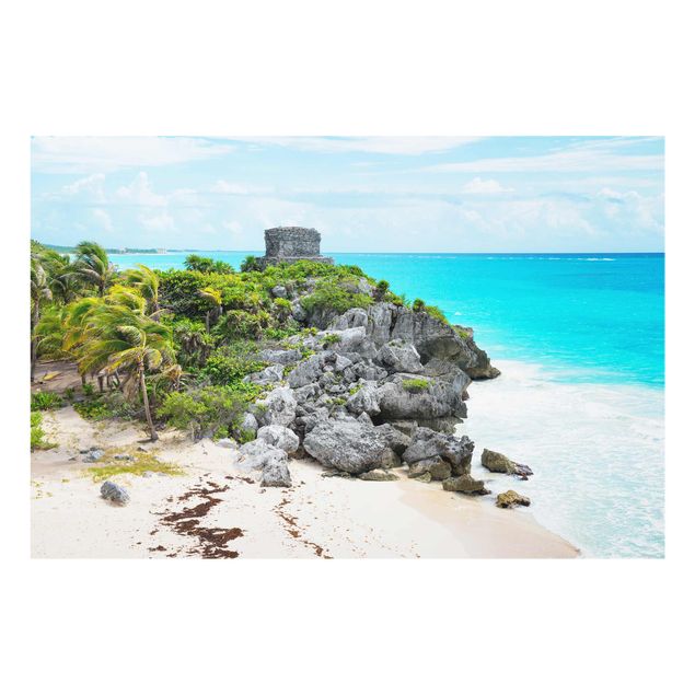 Glastavlor karibien Caribbean Coast Tulum Ruins