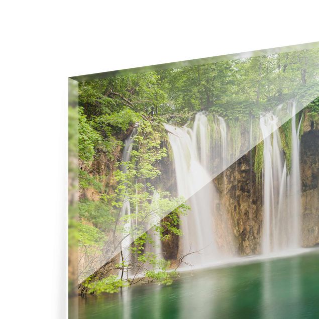 Tavlor grön Waterfall Plitvice Lakes