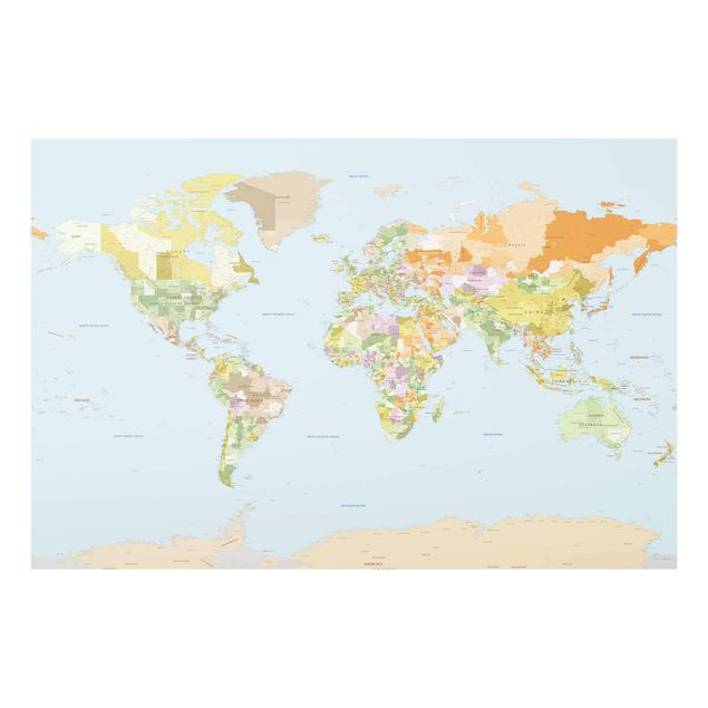 Tavlor färgglada Political World Map