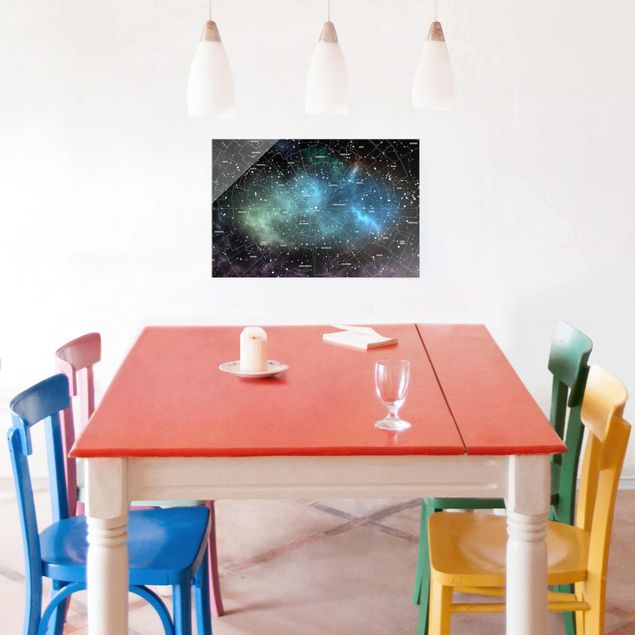 Tavlor arkitektur och skyline Stellar Constellation Map Galactic Nebula