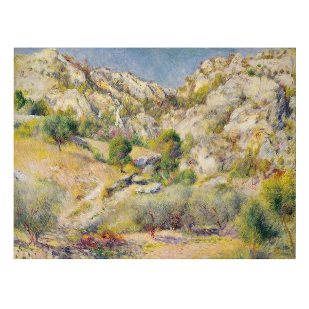 Canvastavlor bergen Auguste Renoir - Rock At Estaque