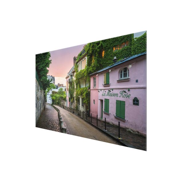 Glastavlor arkitektur och skyline Rose Coloured Twilight In Paris