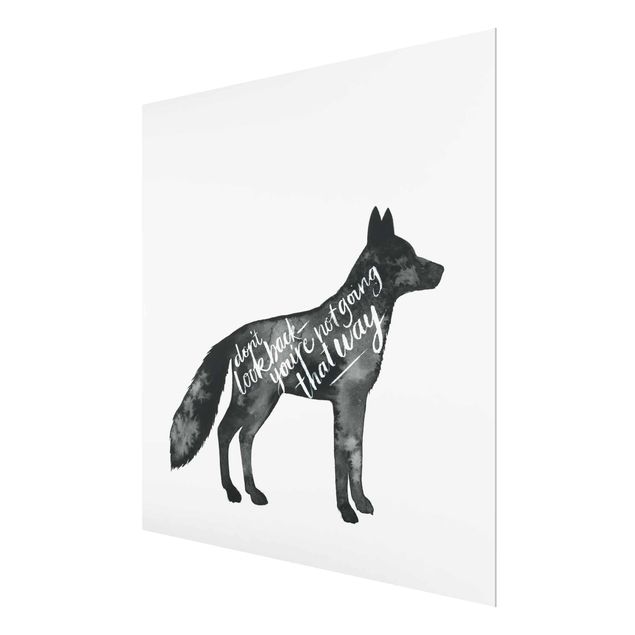 Magnettafel Glas Animals With Wisdom - Fox
