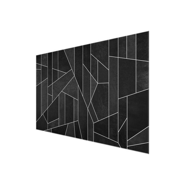 Tavlor svart Black And White Geometric Watercolour