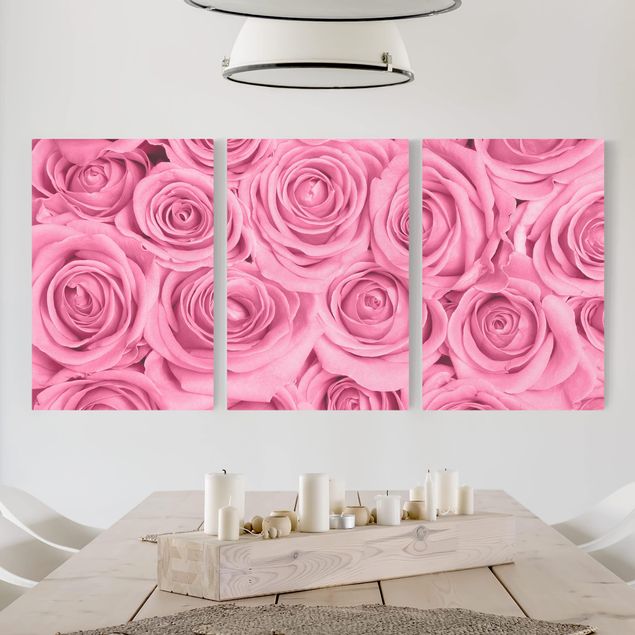 Canvastavlor rosor Pink Roses