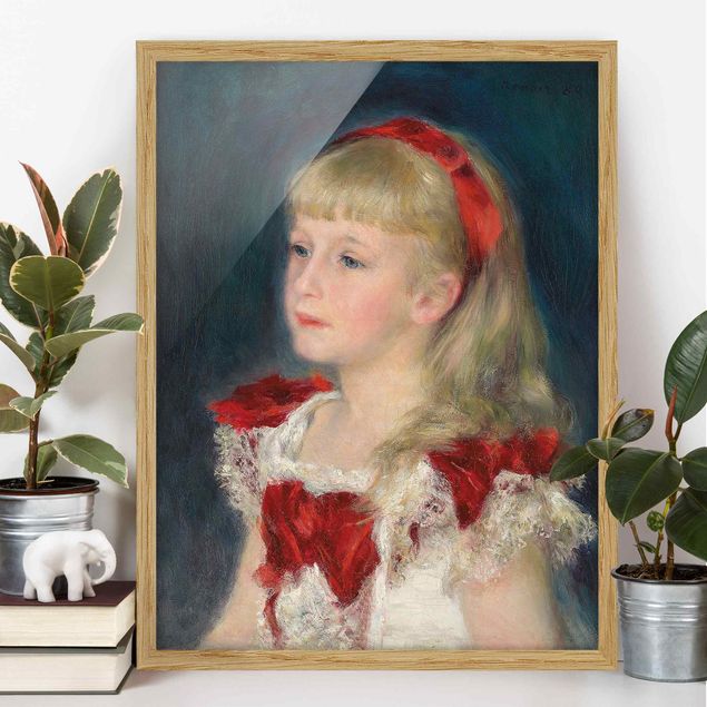 Kök dekoration Auguste Renoir - Mademoiselle Grimprel with red Ribbon