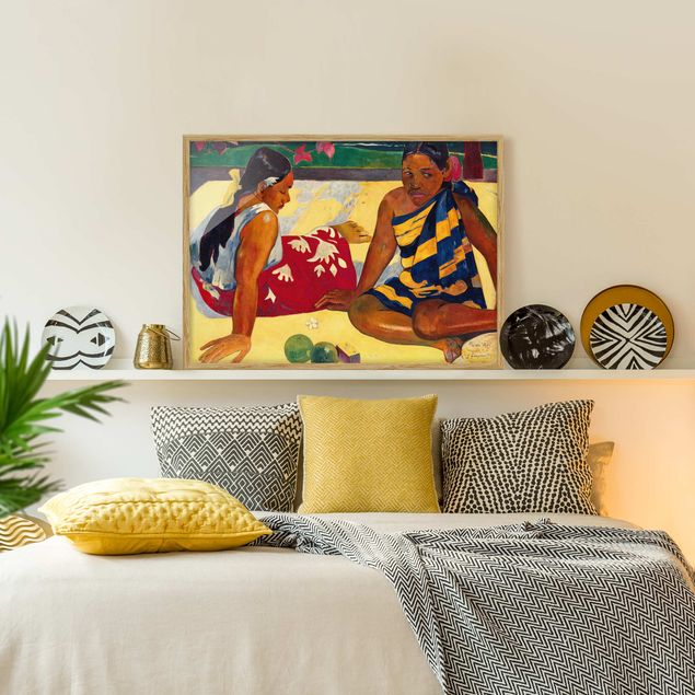 Tavlor med ram konstutskrifter Paul Gauguin - Parau Api (Two Women Of Tahiti)