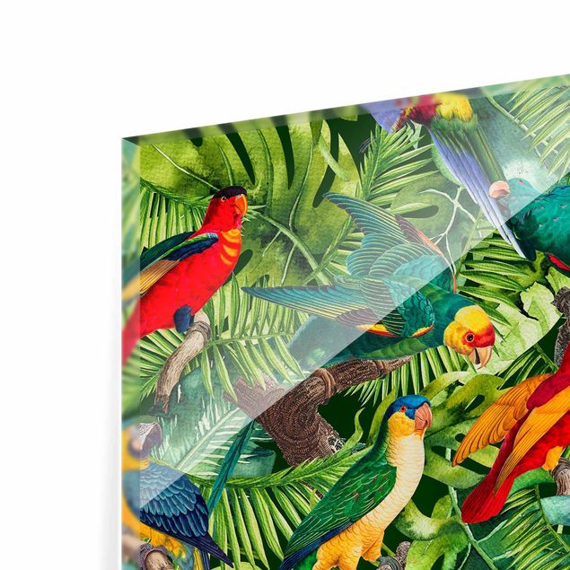 Tavlor Andrea Haase Colourful Collage - Parrots In The Jungle