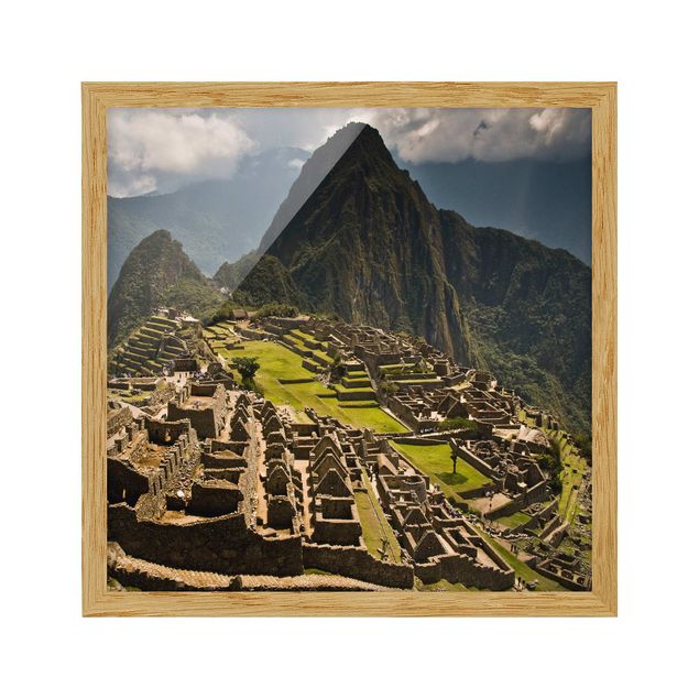 Tavlor arkitektur och skyline Machu Picchu