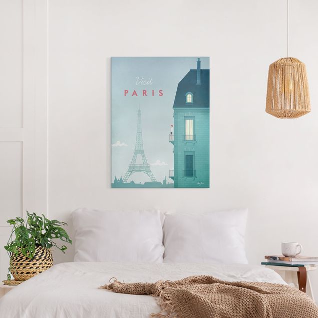 Canvastavlor Paris Travel Poster - Paris