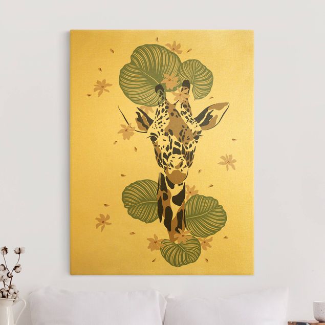Canvastavlor giraffer Safari Animals - Portrait Giraffe