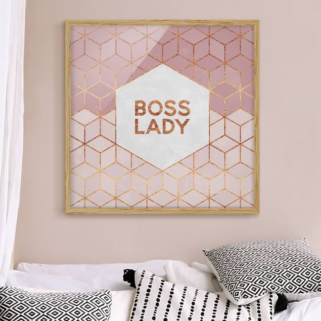 Kök dekoration Boss Lady Hexagons Pink
