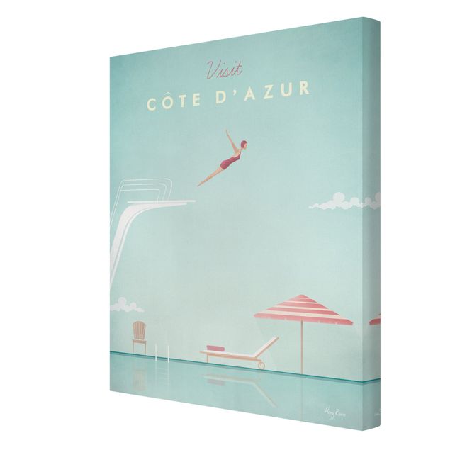 Tavlor arkitektur och skyline Travel Poster - Côte D'Azur