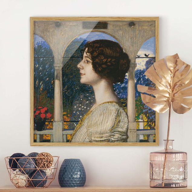 Konststilar Art Deco Franz Von Stuck - Female Portrait
