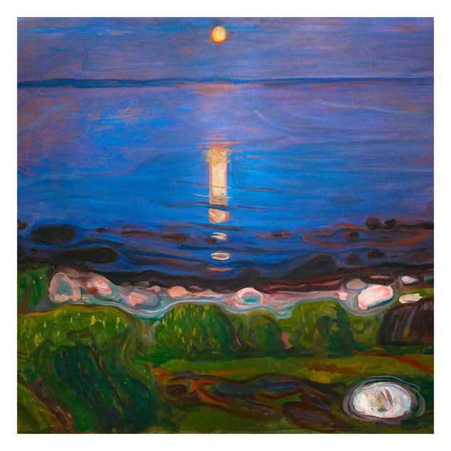 Fototapeter hav Edvard Munch - Summer Night By The Beach