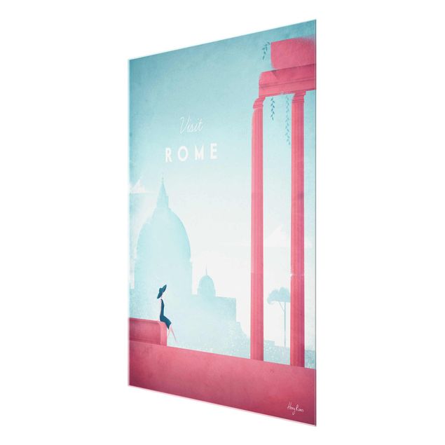Tavlor röd Travel Poster - Rome