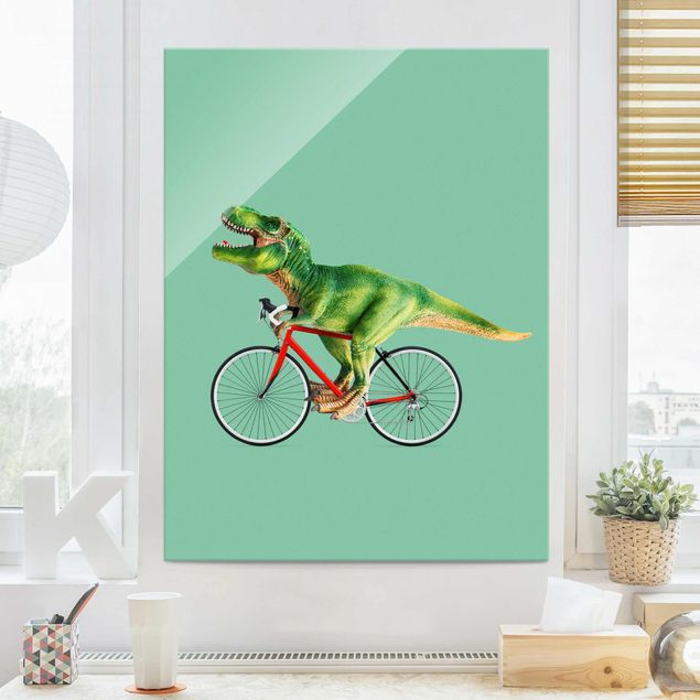 Tavlor Dinosaur With Bicycle