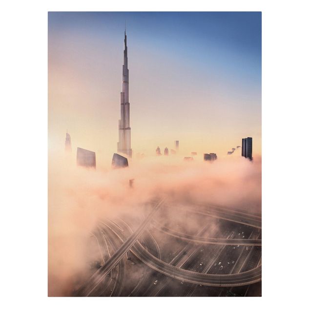 Canvastavlor Arkitektur och Skyline Heavenly Dubai Skyline