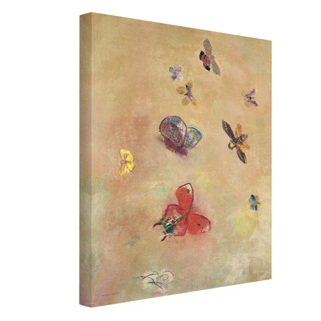 Tavlor fjärilar Odilon Redon - Colourful Butterflies