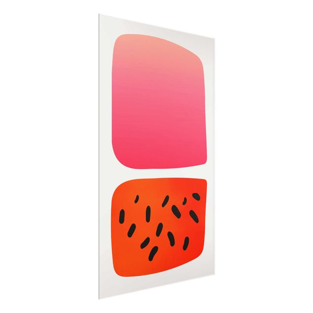 Tavlor abstrakt Abstract Shapes - Melon And Pink