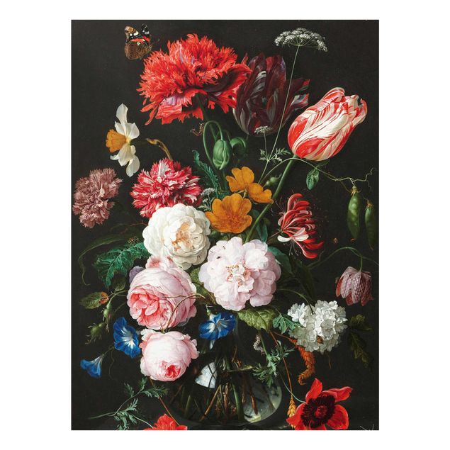 Glastavlor blommor  Jan Davidsz De Heem - Still Life With Flowers In A Glass Vase