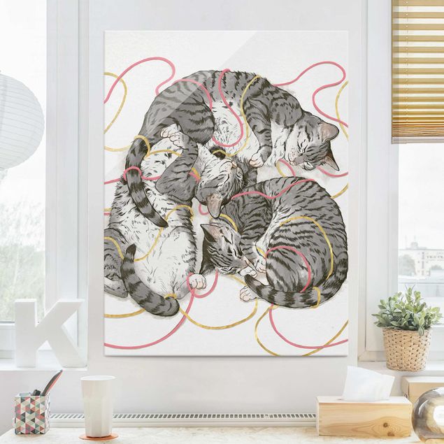 Tavlor Illustration Grey Cat Painting
