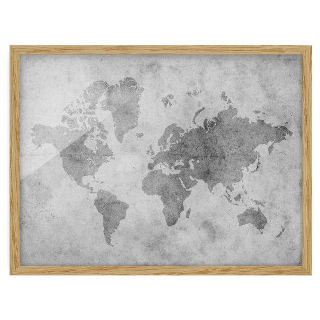 Tavlor med ram världskartor Vintage World Map II