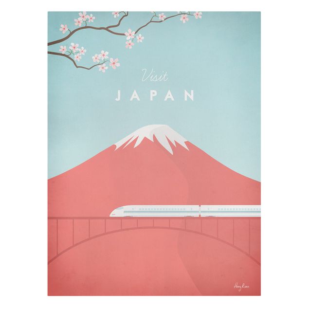 Canvastavlor Arkitektur och Skyline Travel Poster - Japan