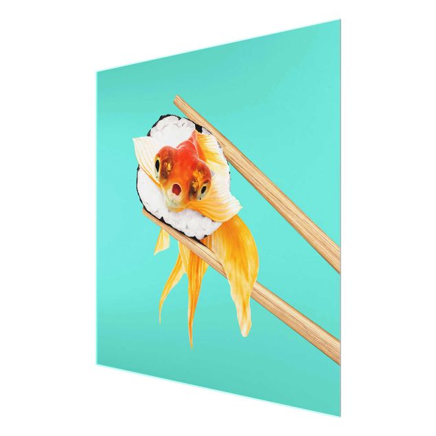 Tavlor modernt Sushi With Goldfish