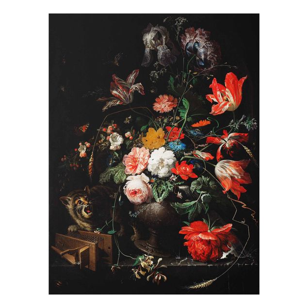 Tavlor blommor Abraham Mignon - The Overturned Bouquet