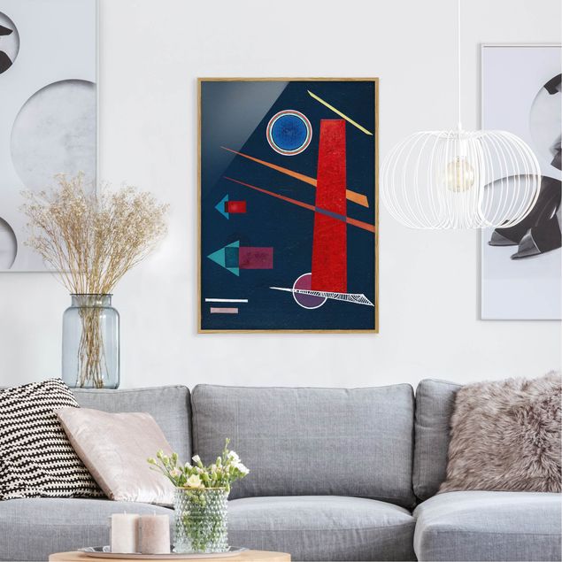 Tavlor med ram konstutskrifter Wassily Kandinsky - Powerful Red