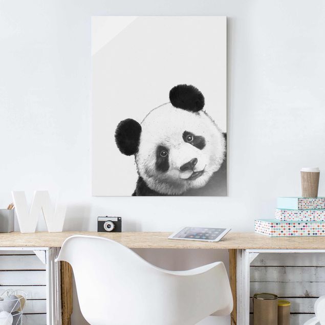 Kök dekoration Illustration Panda Black And White Drawing