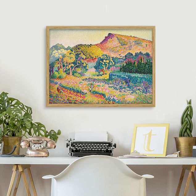 Tavlor med ram konstutskrifter Henri Edmond Cross - Landscape With Le Cap Nègre